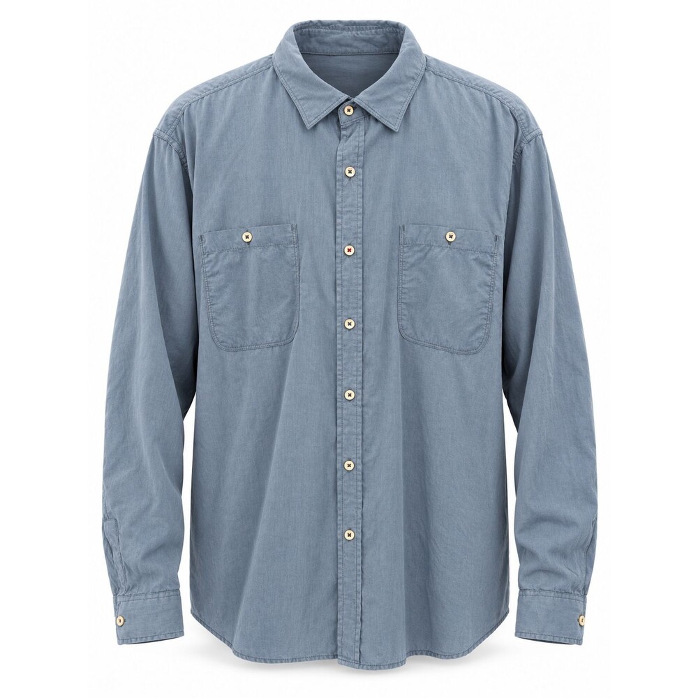 Howe Creative Workforce Chambray Denim Shirt Mens XXL Blue Cotton Button Down EU